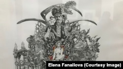 Малюнок Сергія Якутовича. Із серії до фільму режисера Юрія Ільєнка «Молитва за гетьмана Мазепу» (2001 рік)
