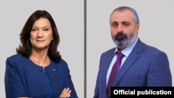 ԵԱՀԿ գործող նախագահ Անն Լինդե և Արցախի արտգործնախարար Դավիթ Բաբայան