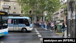 Армениянын борбору Еревандагы акциялар. 2-май, 2022-жыл.