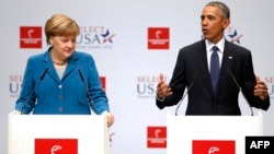 از راست: اوباما و مرکل