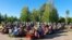 The graves of Russian soldiers in Ulyanovsk are covered in flowers.