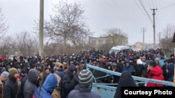 Собрание у дома Наримана Аметова, Старый Крым 24 декабря 2021 года