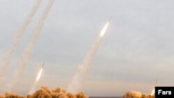 تصویری که خبرگزاری فارس از رزمایش سپاه پاسداران در جنوب ایران منتشر کرده است
