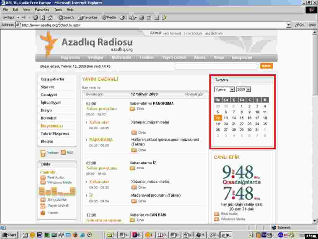 Radionu canlı və arxivdən dinləməyin yolları #20