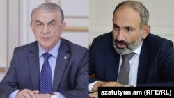 Спикер парламента Ара Баблоян (слева) и премьер-министр Никол Пашинян