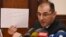 Armenia -- Finance Minister Vartan Aramian gives a press conference in Yerevan, 23Dec2016