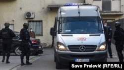 Montenegrin police brought the detainees to the Special Prosecutor's Office in Podgorica for questioning on April 21. 