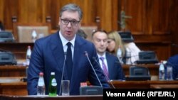 Serbian President Aleksandar Vucic said Serbia would face consequences if it recognized Kosovo and he regretted accepting EU facilitation of efforts to resolve Kosovo's final status, a process that has been continuing intermittently for a decade.