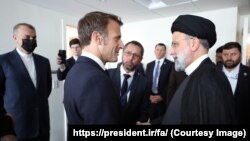 دیدار امانوئل مکرون با ابراهیم رئیسی در نیویورک