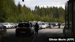 На границе России с Финляндией, сентябрь 2022 года