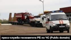 Башкортстан янгын сүндерү машинасы озаткан