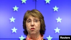 Катрін Аштон розповідає про результати зустрічі у Брюсселі, 3 березня 2014 року