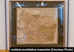 Мапа ВКЛ аўтарства Яна Няпрэцкага, выкупленая ініцыятывай MALDZIS, фота Аліны Мазавец
