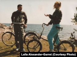 Андрей Тарковский и Лейла Александер-Гаррет на съемках фильма "Жертвоприношение"