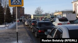 Астанадағы көлік кептелісі, 10 қаңтар, 2017 жыл.