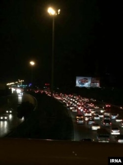 تصویر منتشرشده در ایرنا از ترافیک شبانه در مشهد