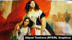 "Графиня Ю.П.Самойлова тарбиялануучусу Жованино Пачини жана араб менен бейнеси".
К. Брюллов. 1834-ж.