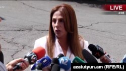 Кандидат в мэры Еревана от партии «Еркир цирани» Заруи Постанджян, Ереван, 23 сентября 2018 г.