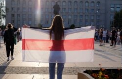 Під час протесту у Гродно. Серпень 2020 року