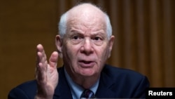 US - U.S. Senator Ben Cardin (D-MD) speaks during a Senate Finance Committee hearing in Washington, D.C., June 8, 2021.