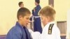 Юные борцы на ковре Республиканского турнира по дзюдо. Темиртау, 19 октября 2009 года. 