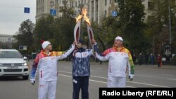 Олимпийский огонь в Москве