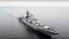 The Interfax news agency said the destroyer Vice-Admiral Kulakov "practiced a case to repel the actions of a mock intruder vessel" in the Barents Sea. (file photo)