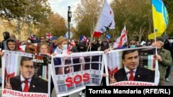 Саакашвилини колдоо акциясы. Тбилиси, 15-ноябрь 2021-жыл
