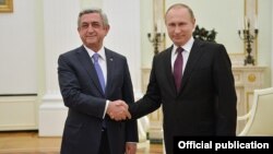 Vladimir Putin və  Serzh Sarkisian 