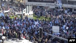 تظاهرات هواداران «جنبش آینده» در شهر طرابلس