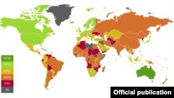 Краіны сьвету паводле рэйтынгу эканамічнай свабоды ў 2017 годзе