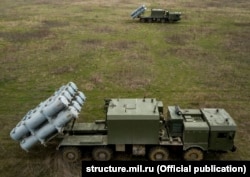 Береговые ракетные комплексы «Бал» в ходе российских учений в Крыму. Архивное фото