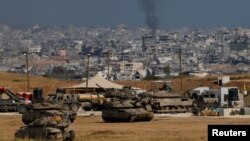Израелски танкове в близост до границата с Ивицата Газа, 20 май 2025 г.