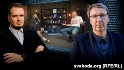 Палітоляг Вадзім Мажэйка і журналіст, аглядальнік Вітаўтас Брувярыс. Заявы Сяргея Ціханоўскага пра «беларускія астравы» за мяжой. Ілюстрацыйны каляж