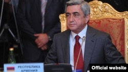 Նախագահ Սերժ Սարգսյանը մասնակցում է ԱՊՀ-ի գագաթնաժողովին, արխիվ