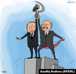 Президент Росії Володимир Путін та Олександр Лукашенко очима художника Гундуза Агаєва