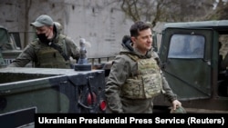 Украинанын президенти В.Зеленский Донбасста. 2021-жылдын 9-апрели.