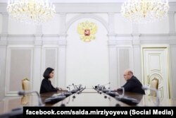 Саида Мирзиёева ва Михаил Мишустин, Москва, 29 май, 2025 йил.