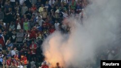 Російські вболівальники неналежно поводилися на стадіоні у Вроцлаві 8 червня 2012 року