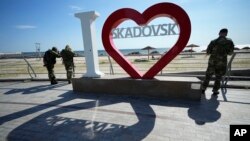 Российские военные в Скадовске, май 2022 года 