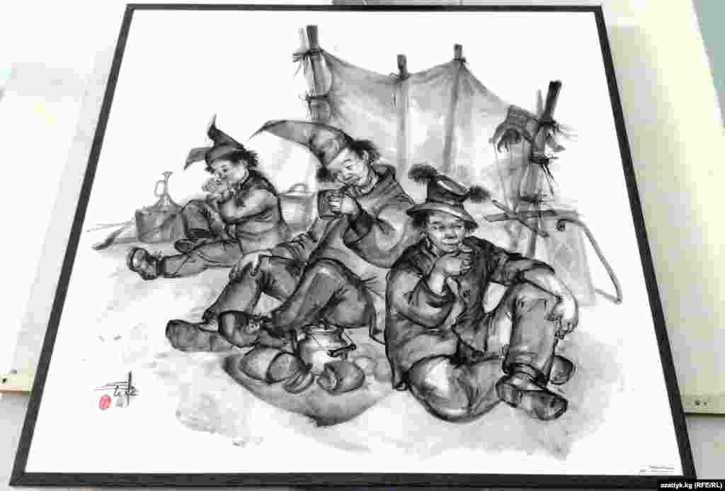 Широкоформатные полотна&nbsp;выполнены маслом&nbsp;в технике живописи и живописи на шелке (тушь, акварель, акрил). 