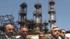 Armenia -- President Serzh Sarkisian inspects the Nairit chemical plant in Yerevan on May 15, 2009, the day after it was hit by two deadly explisions.
