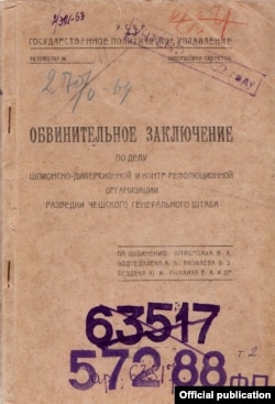 Київ – документ з архівів КДБ, що стосується Харківського процесу 1931 року