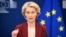 European Commission President Ursula Von der Leyen attends a press conference in Brussels on December 3.