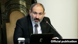 Armenia - Prime Minister Nikol Pashinian speaks at a cabinet meeting in Yerevan, January 10, 2019.