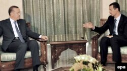 Սիրիայի նախագահ Բաշար Ասադը Դամասկոսում ընդունում է Թուրքիայի վարչապետ Ռեջեփ Էրդողանին, 4-ը սեպտեմբերի, 2008թ.