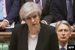 Тереза Мей виступає в парламенті на наступний ранок після теракту. Лондон, 23 березня 2017 року