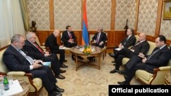 Armenia - President Serzh Sarkisian meets with the visiting co-chairs of the OSCE Minsk Group, Yerevan, 23Nov212.