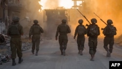 Израильский военный патруль в северной части сектора Газа. Май 2025 года