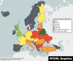 Оьрсийчоьно 2013 шарахь Европерчу мехкашна газна хIиттийна мехаш